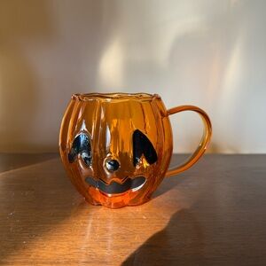 NEW! 🎃 Hyde and EEK! glass mug Figural Pumpkin